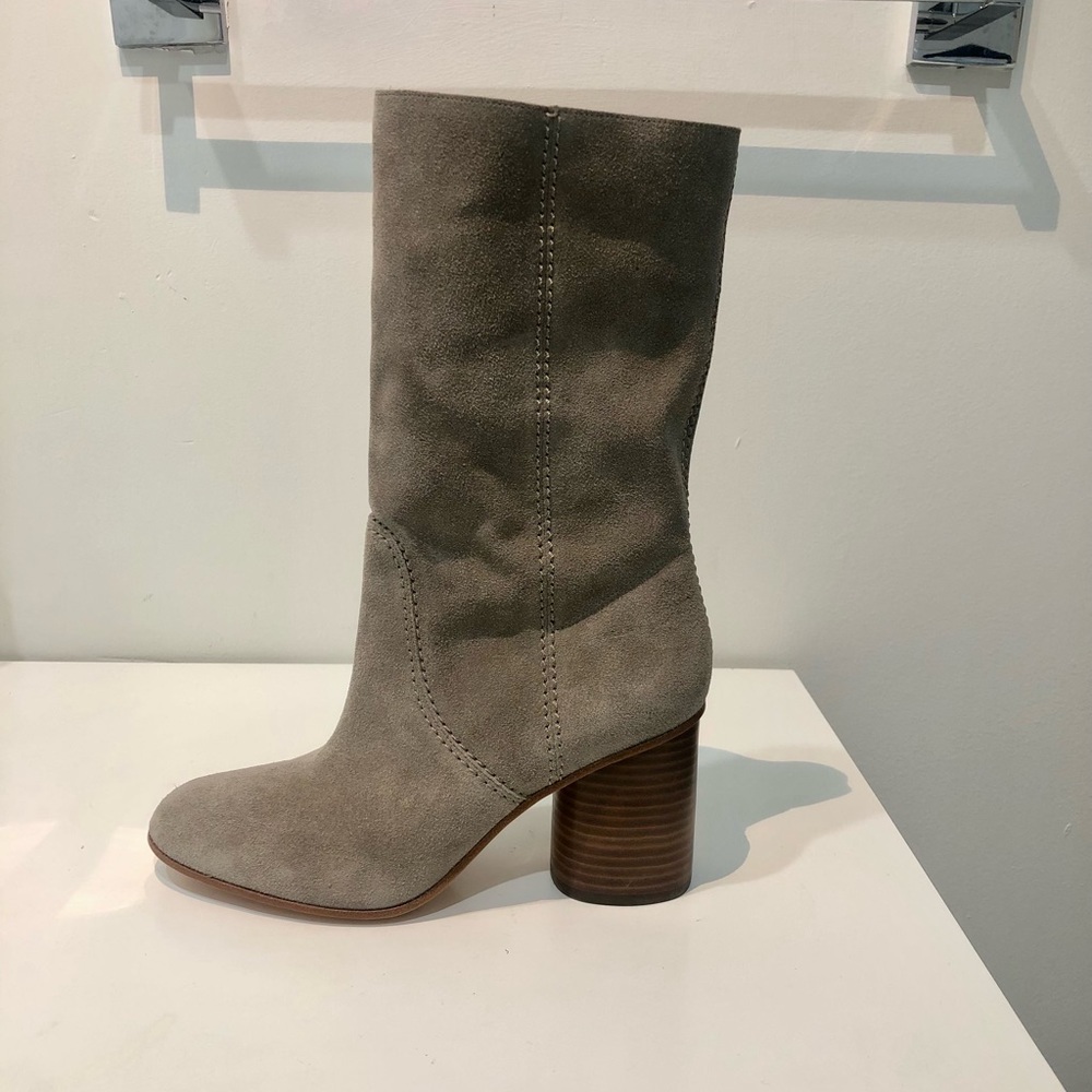 Coach: Women’s Suede Heeled Calf Boot Size: 7